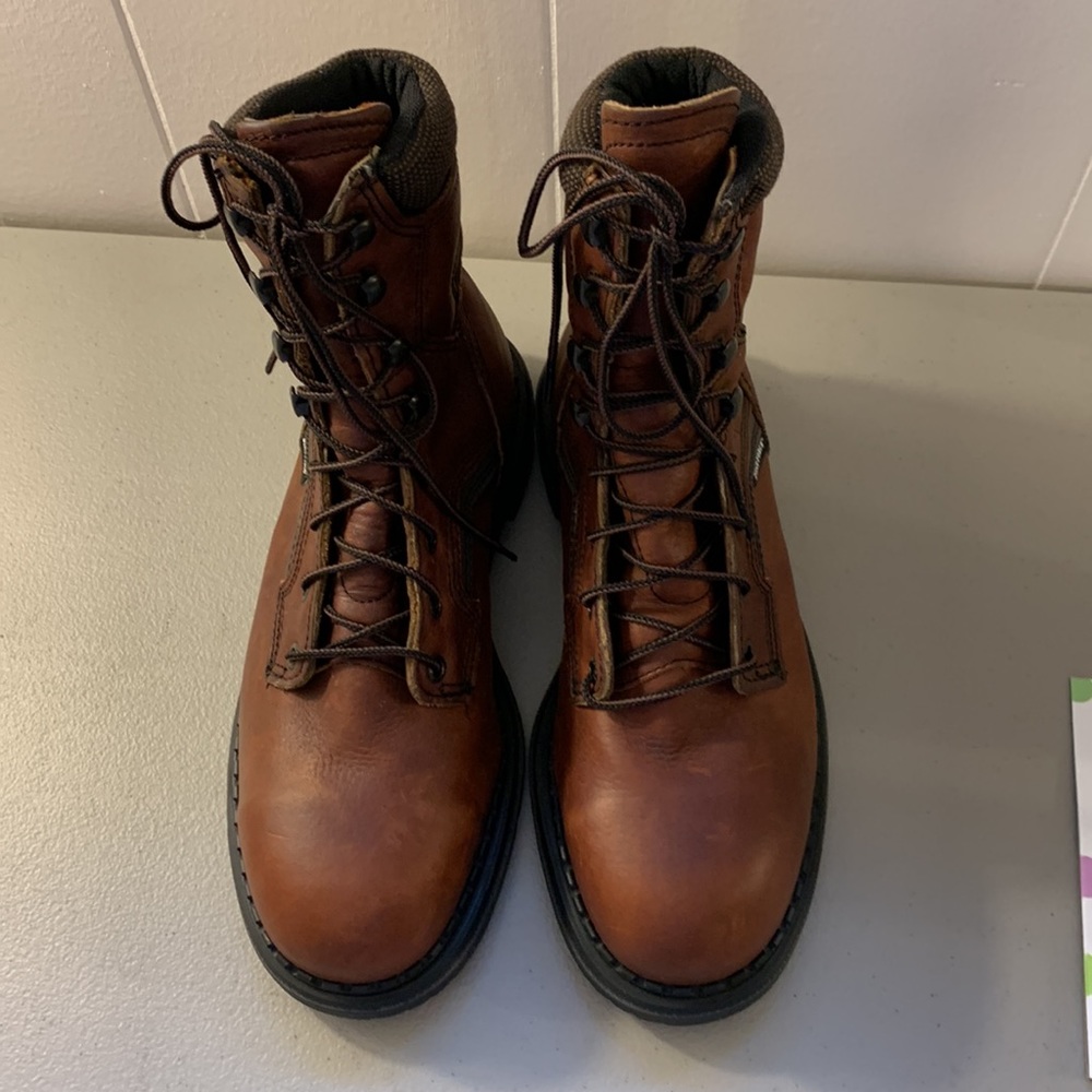 Red Wing 8" Steel Toe Dyna Force Brown Leather Work Boots 2238 USA 7